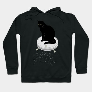 Cat Vacuum Cleaning Witch Cat Lovers Cat Daddy Funny Cat Hoodie